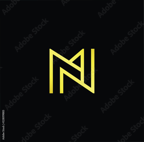 Initial based modern and minimal Logo. MN NM letter trendy fonts monogram icon symbol. Universal professional elegant luxury alphabet vector design