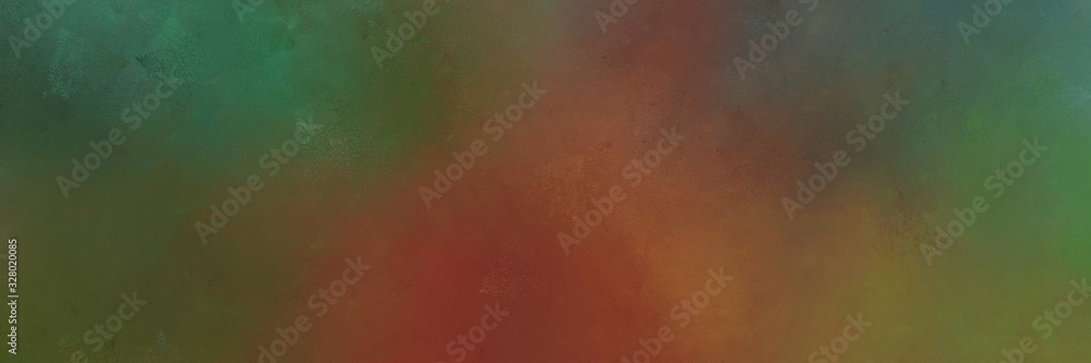 abstract painting background graphic with dark olive green, brown and dim gray colors and space for text or image. can be used as horizontal header or banner orientation