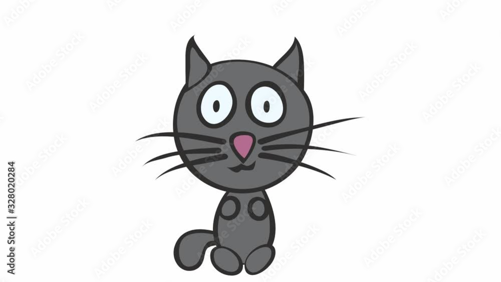 graphic animation with a cat that sneezes. it is time to consult a doctor graphic animation with a cat that sneezes. it is time to consult a doctor