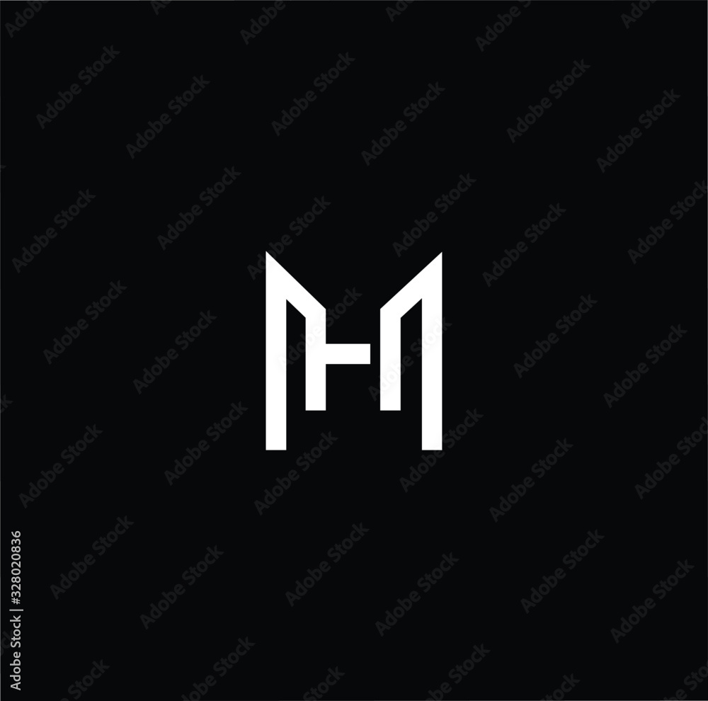 Initial based modern and minimal Logo. MH HM letter trendy fonts monogram icon symbol. Universal professional elegant luxury alphabet vector design Initial based modern and minimal Logo. MH HM letter trendy fonts monogram icon symbol. Universal professional elegant luxury alphabet vector design