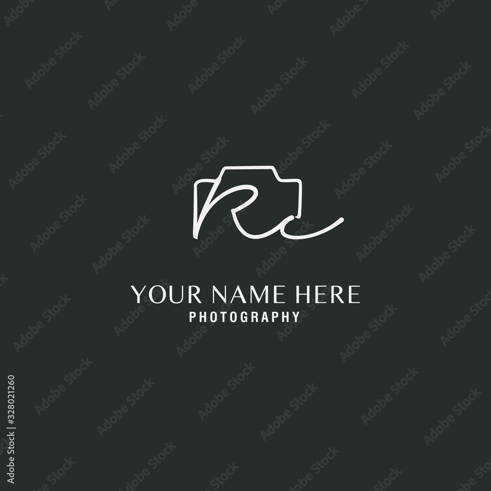 Fototapeta premium Rc Initial Signature Photography Logo