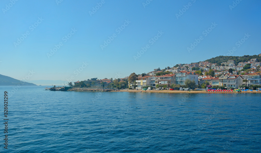 Kinaliada, one of the Princes' Islands, also called Adalar, in the Sea of Marmara off the coast of Istanbul