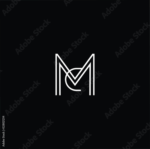Initial based modern and minimal Logo. MC CM letter trendy fonts monogram icon symbol. Universal professional elegant luxury alphabet vector design