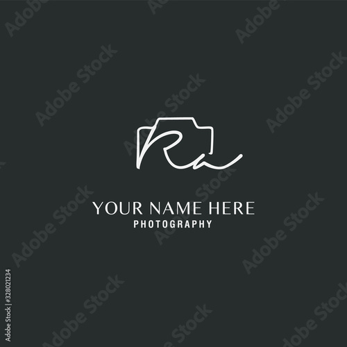 Ra Initial Signature Photography Logo