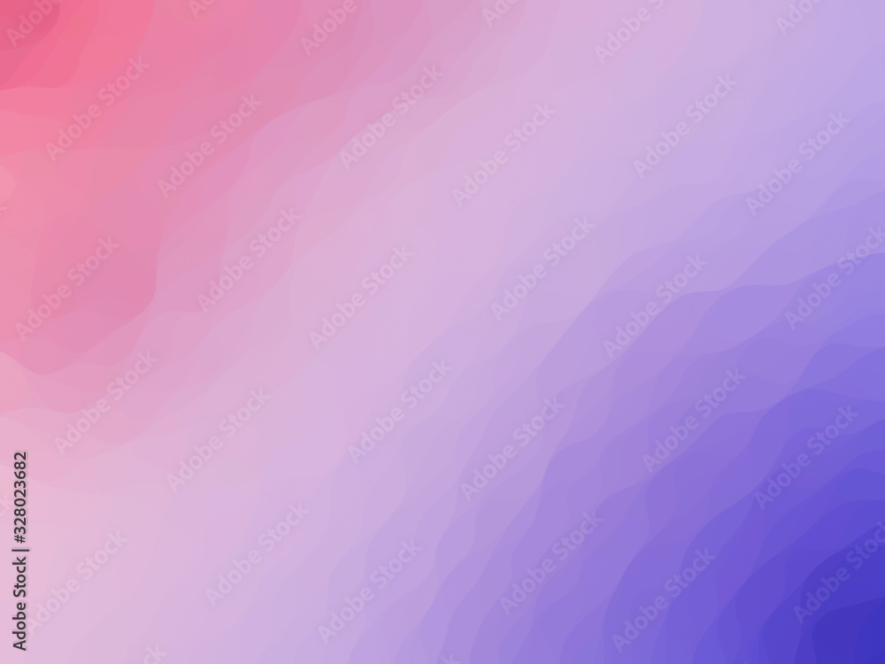 Fototapeta premium Gradient violet and pink color iIlustrated wave