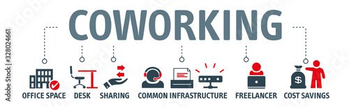 Co working vector illustration concept
