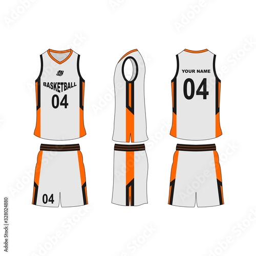 Basketball jersey set template collection.