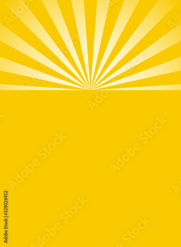 Vertical sunlight background. yellow color burst background. Vector illustration.