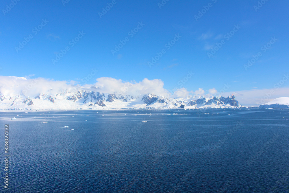 Mountains of the Antarctic Peninsula. The mountains in the Bismarck Strait, Antarctica