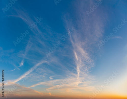 Fantastic clouds at sunrise