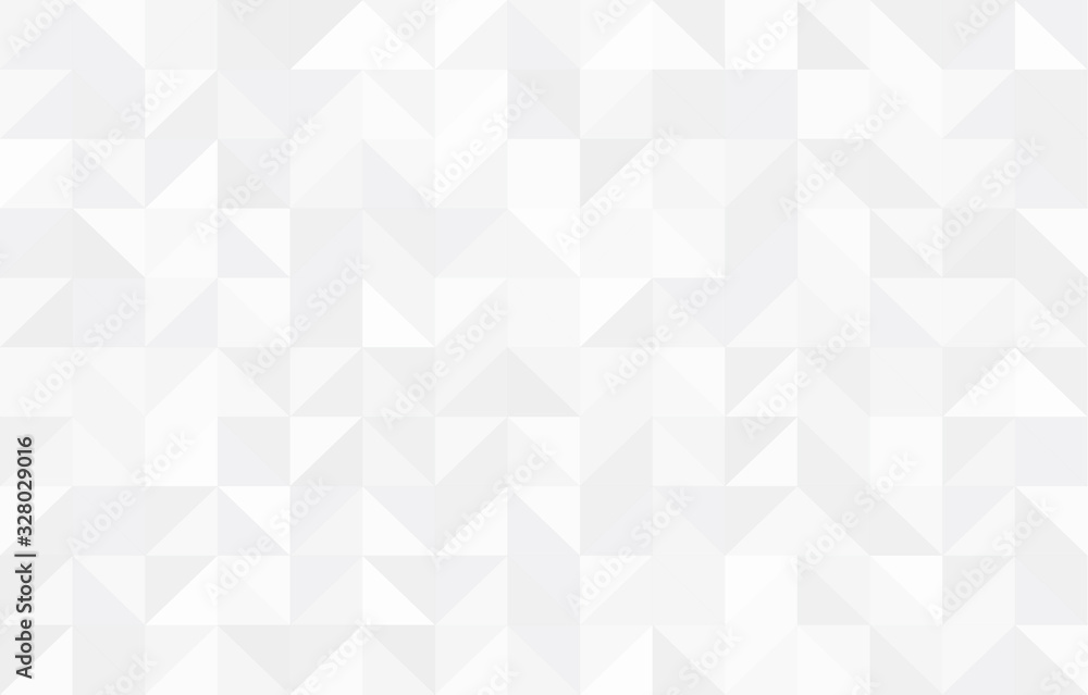 Fototapeta premium Abstract retro pattern of triangle shapes. White triangular mosaic backdrop. Geometric hipster background vector illustration.