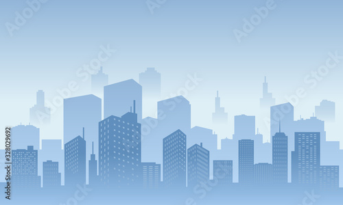 City skyline in the daytime. Urban landscape