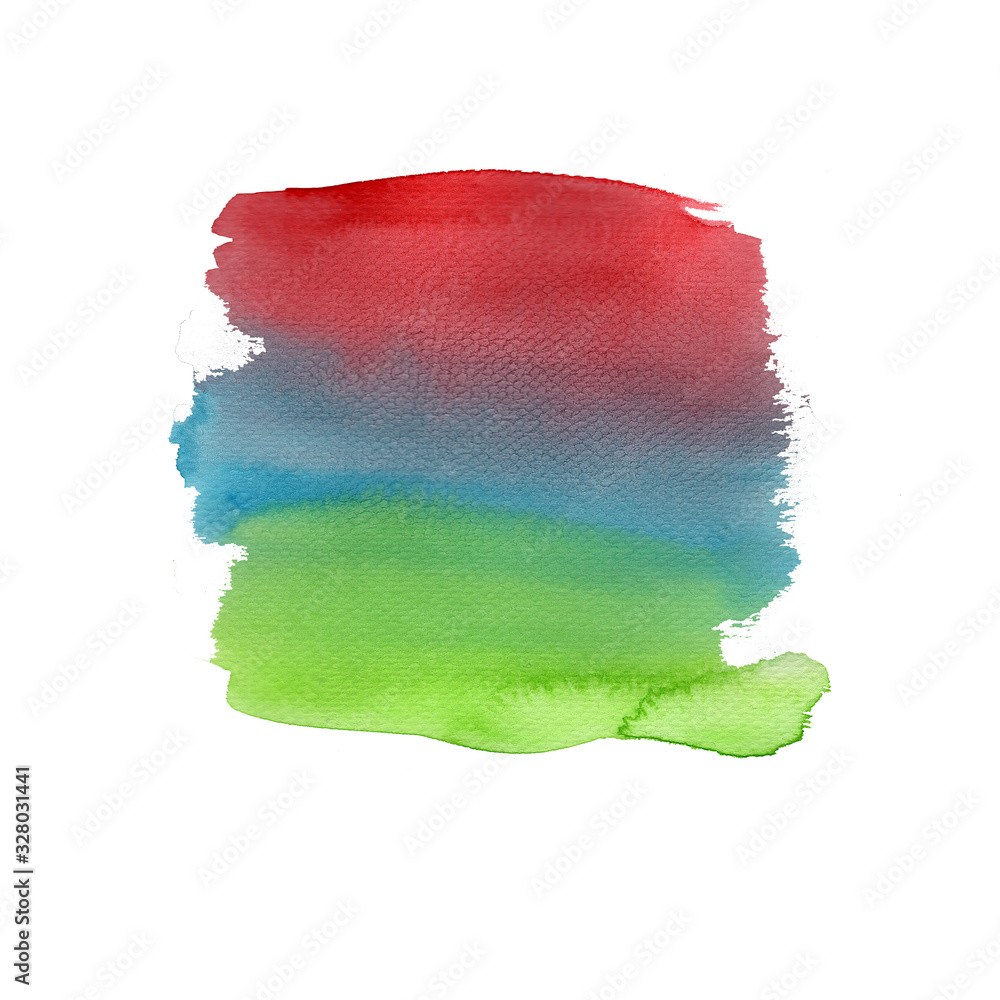 Gradient red, blue and green abstract smear.
