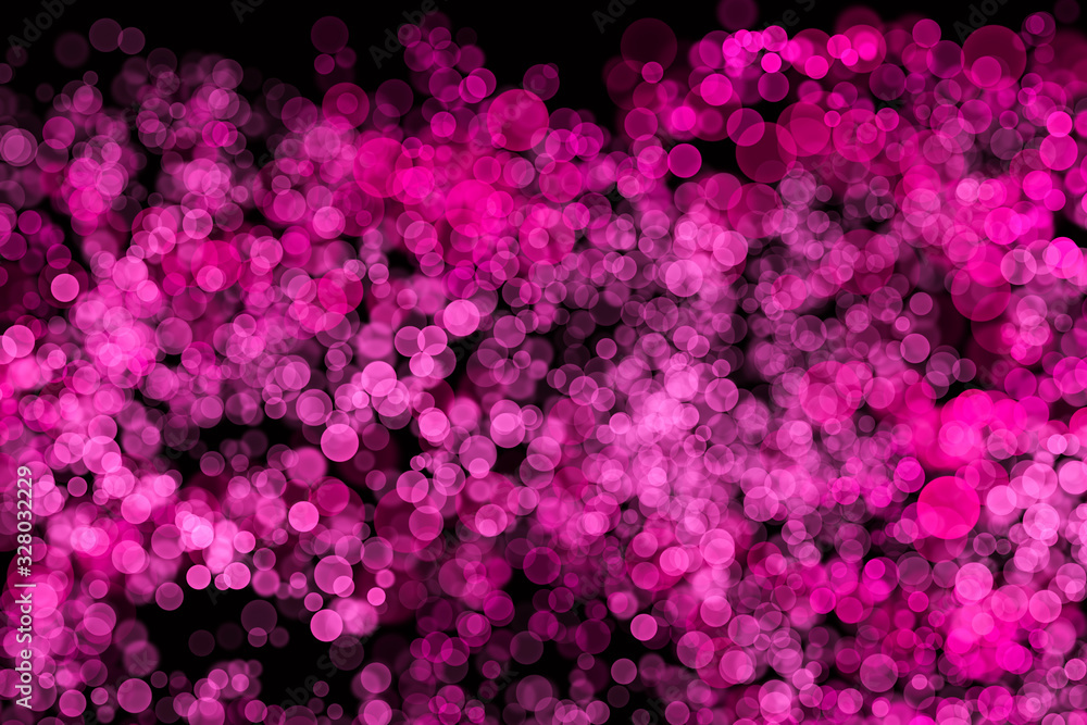 Abstract Blur Bokeh lights effect on pink colour, Black Background, Glitter, Defocused, Seamless polka dot pattern , Creative, Illustration design Abstract Blur Bokeh lights effect on pink colour, Black Background, Glitter, Defocused, Seamless polka dot pattern , Creative, Illustration design