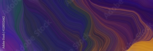 landscape orientation graphic with waves. curvy background design with very dark violet, coffee and old mauve color