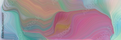 futuristic background banner with gray gray, rosy brown and pastel blue color. smooth swirl waves background design © Eigens
