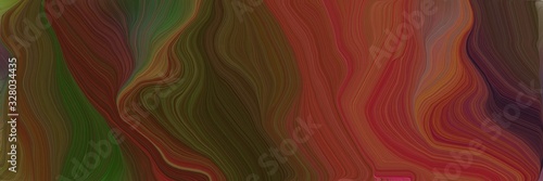 landscape orientation graphic with waves. contemporary waves illustration with old mauve, saddle brown and sienna color
