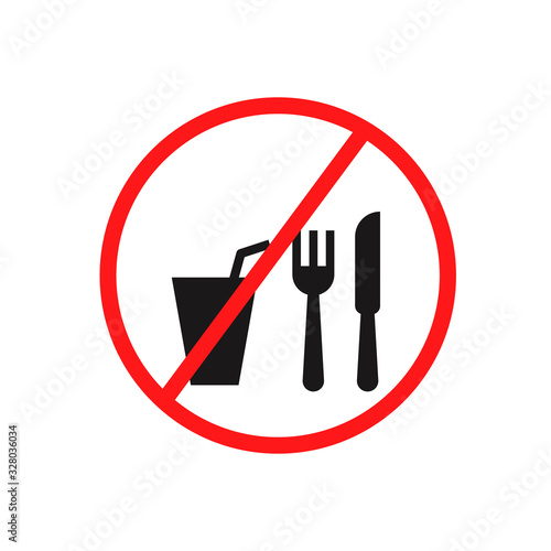 No food and drink sign. Vector