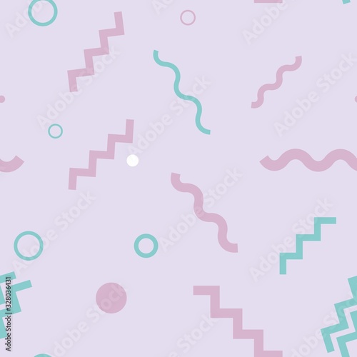 Colorful geometric background in the style of Memphis, bright conceptual design, banner in pastel colors