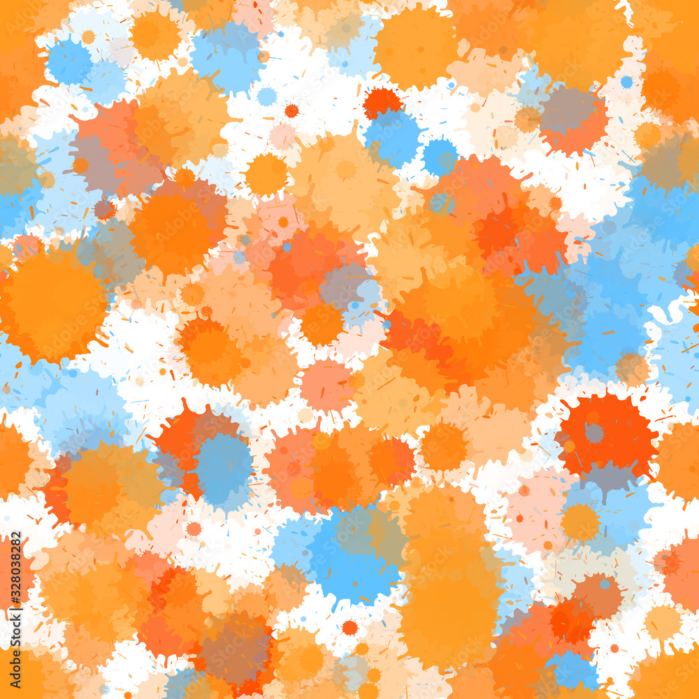 Watercolor paint splashes pattern, smear fluid splats. Watercolor paint splashes pattern, smear fluid splats.