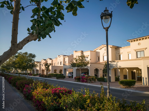 Villas/townhouses gated compound development in a upper middle class suburb.