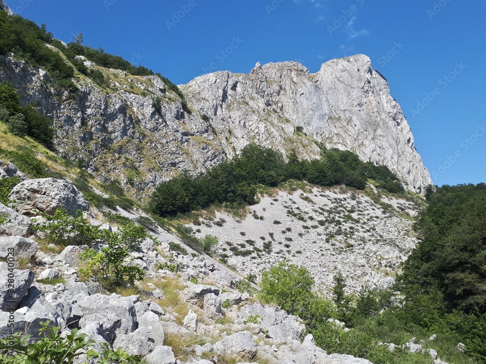 Rocky terrain in the alps