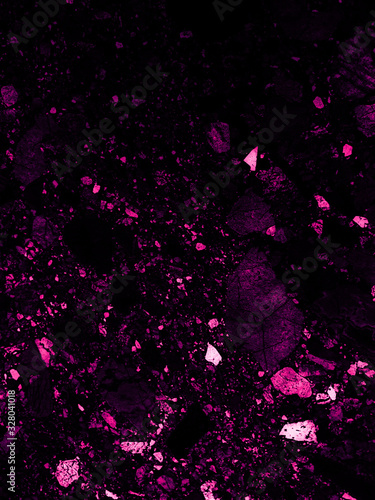 Beautiful closeup textures abstract color dark red and gold granite tiles floor and  flowers orange and red granite rock wall pattern wallpaper and black and yellow tiles floor background