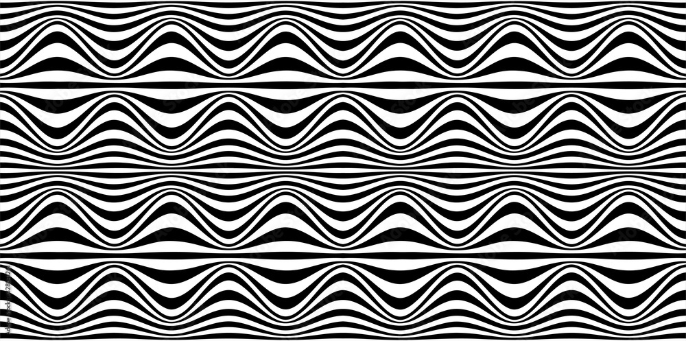 Black white striped waves Black white striped waves