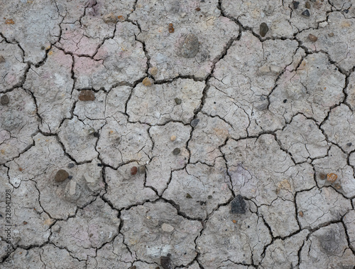 Dry Сracked Earth Background The Cracked Ground in Drought Soil