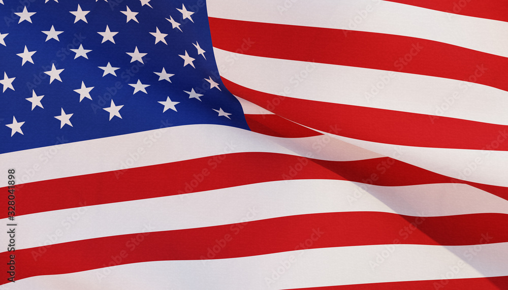 Fototapeta premium American National Holiday. US Flag with American stars, stripes and national colors. President's Day. 4th July. Veterans Day.