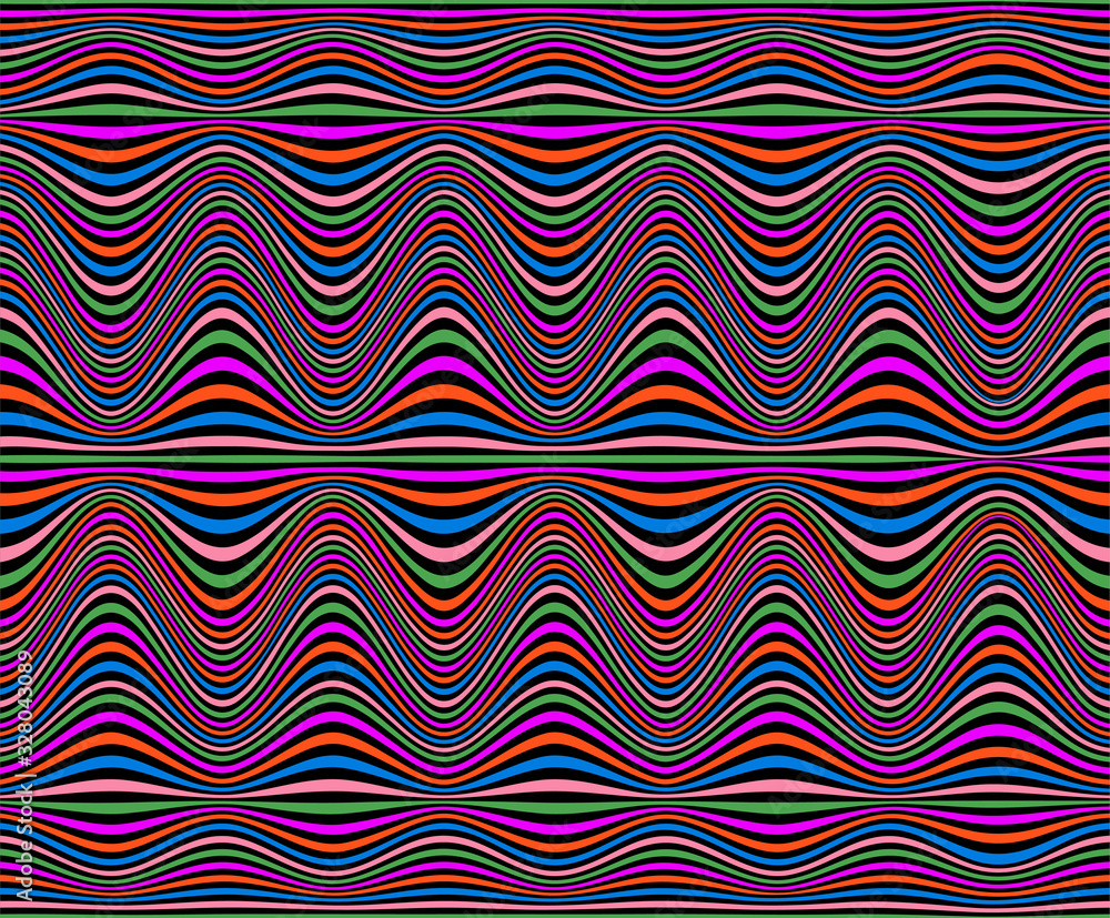 Color striped waves-34 Color striped waves-34