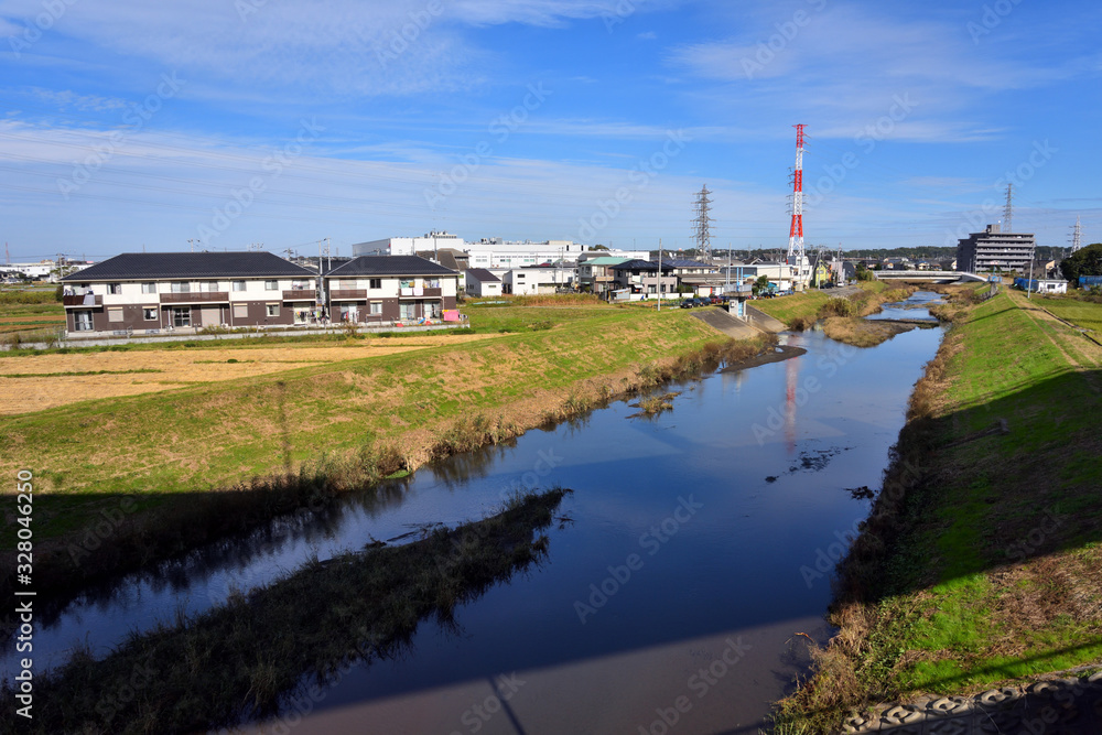 茅ヶ崎大岡川周辺の景色