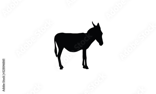 Donkey animal horse shape illustration