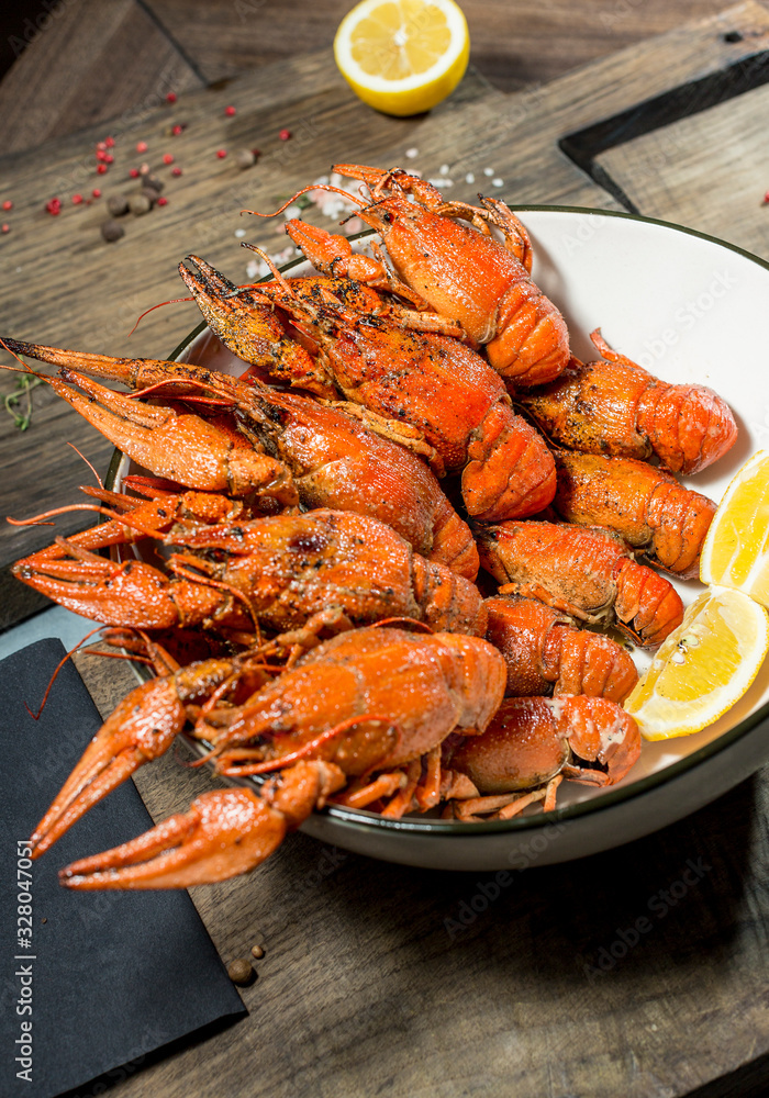 boiled crayfish with spices boiled crayfish with spices