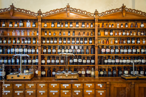 Old drug store, pharmacy museum in Wroclaw, Poland