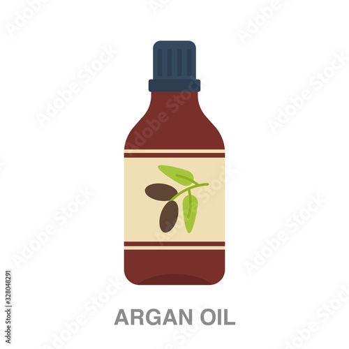 argan oil flat icon on white transparent background. You can be used black ant icon for several purposes. 