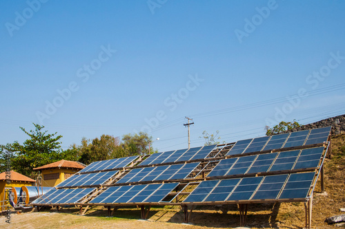 captação de energia solar em Corumbá, Mato Grosso do Sul, Brasil, energia limpa no campo photo