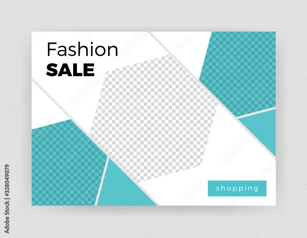 Fototapeta premium Fashion Sale Concept Horizental Flyer Design Template.