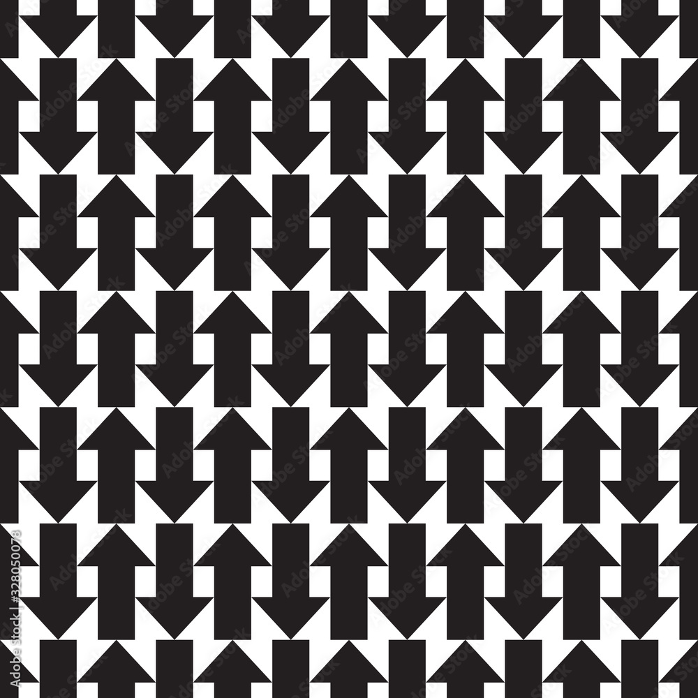 Arrows seamless pattern. Sketch design symbols. Black and white vector illustration. EPS10 Arrows seamless pattern. Sketch design symbols. Black and white vector illustration. EPS10