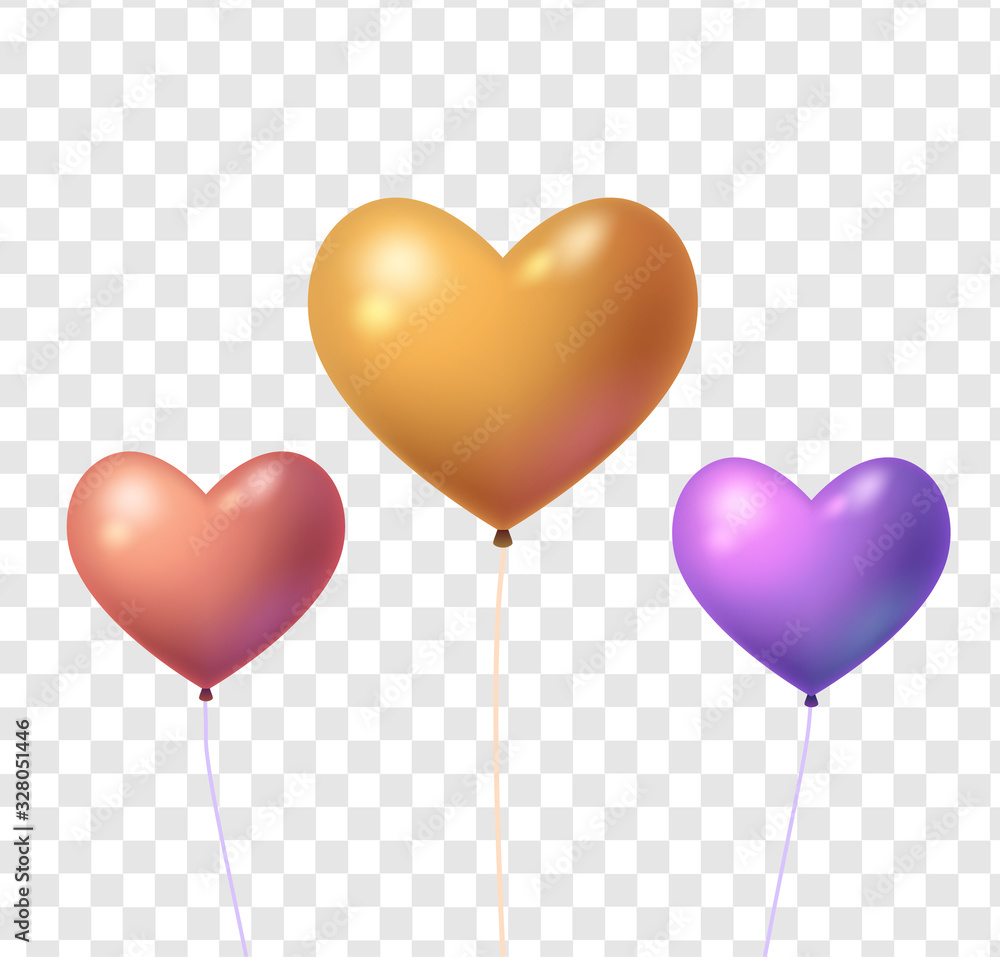 Balloon of different colors, vector illustration, isolated object. Festive background, design element.