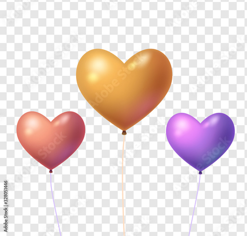 Balloon of different colors  vector illustration  isolated object. Festive background  design element.