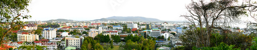 Panorama  The scenery of the city songkhla from the mountain of Thailand © pcbang