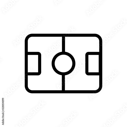 The field for hockey vector icon. Thin line sign. Isolated contour symbol illustration