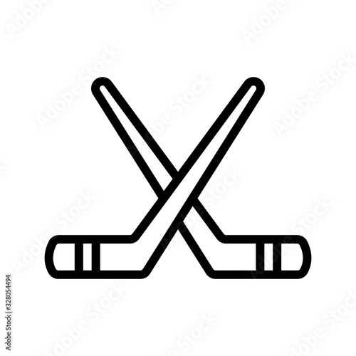putter, puck icon vector. Thin line sign. Isolated contour symbol illustration