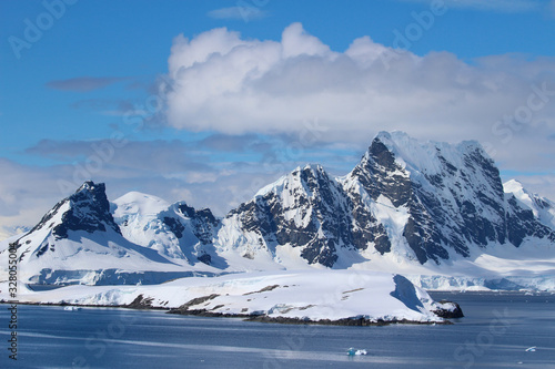 Mountains of the Antarctic Peninsula. The mountains in the Gerlache Strait in the Danco Coast, Antarctica © Marco Ramerini