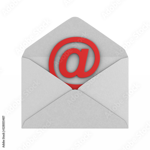 open envelope and symbol em...