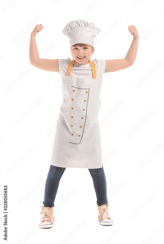 Cute little chef on white background Cute little chef on white background