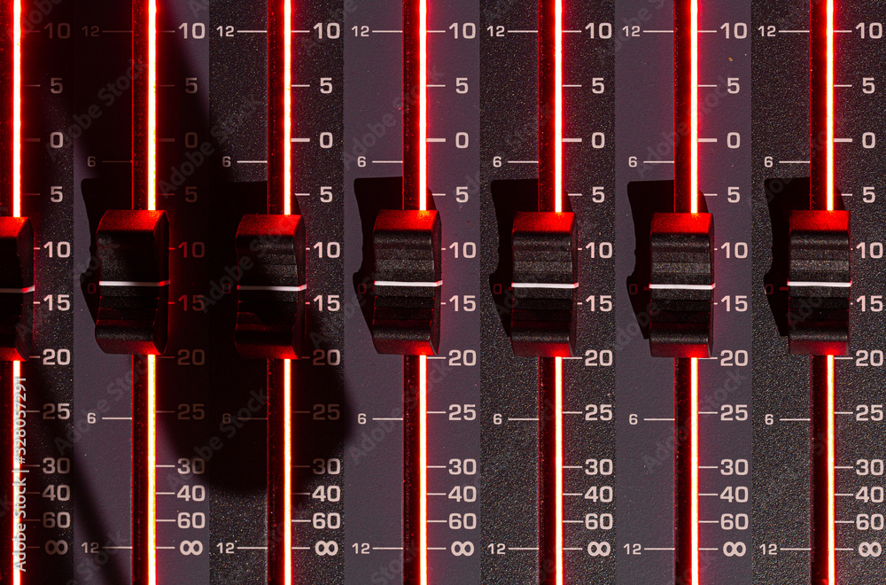 Digital mixer in a recording Studio, close -up. The concept of creativity and show business. Digital mixer in a recording Studio, close -up. The concept of creativity and show business.