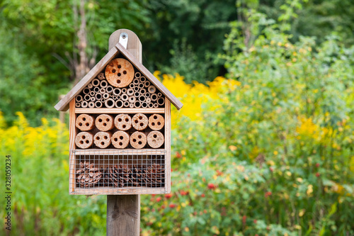 Insect hotel in the city park © diesirae