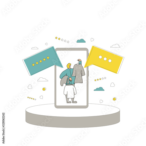 Flea market. Local sale. Vector color illustration